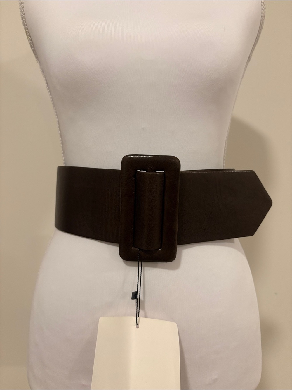 Vintage Geoffrey Beene Wide Leather Waist Belt
